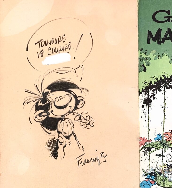 Gaston par André Franquin - Dédicace