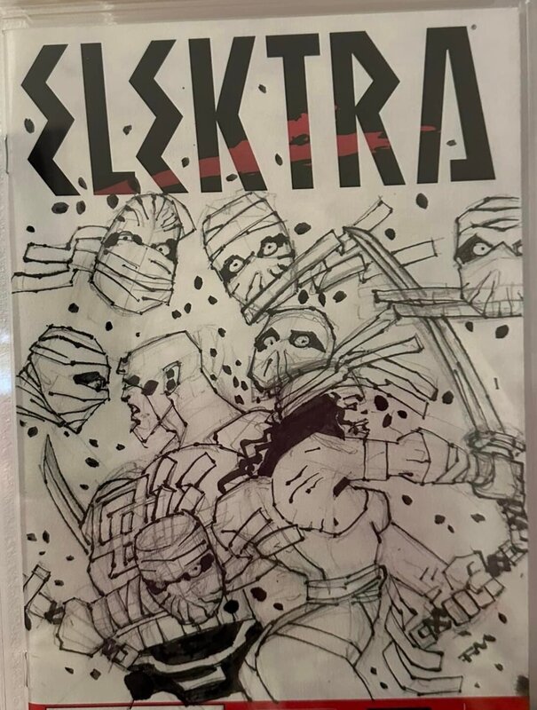 Frank Miller, Elektra Daredevil team up - Illustration originale