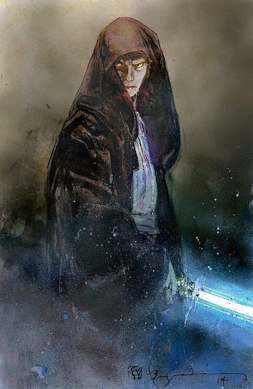 Anakin skywalker par Bill Sienkiewicz - Illustration originale