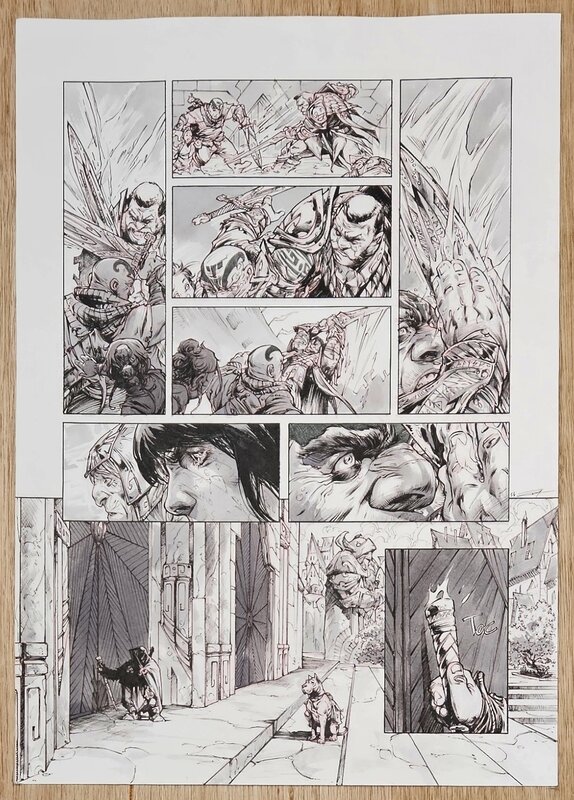 En vente - Pierre-Denis Goux, Nains tome 21 planche 54 - Planche originale