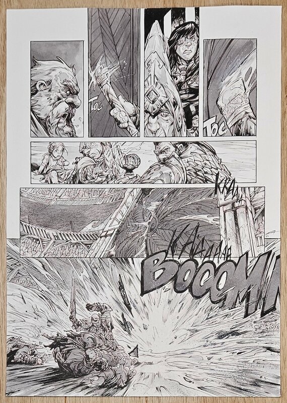 En vente - Pierre-Denis Goux, Nains tome 21 planche 55 - Planche originale