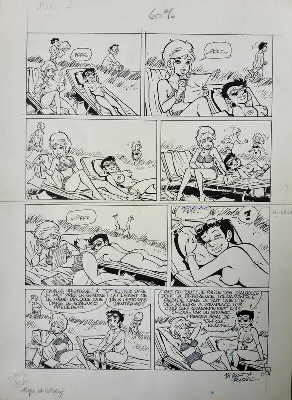 For sale - Bruno Di Sano, Mythic, Alys et Vicky gag no 34 - Comic Strip