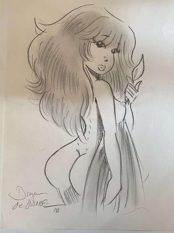 Dragan De Lazare, grande illustration originale, Rubine allume le feu ! - Illustration originale