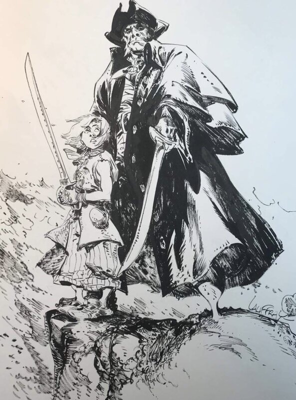 Long John Silver par Mathieu Lauffray - Illustration originale