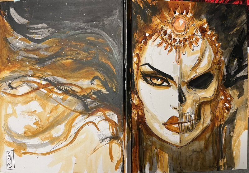 Olivier Ledroit, Blankcover - Requiem chevalier vampire - Tome 12 La chute de Dracula - Original Illustration