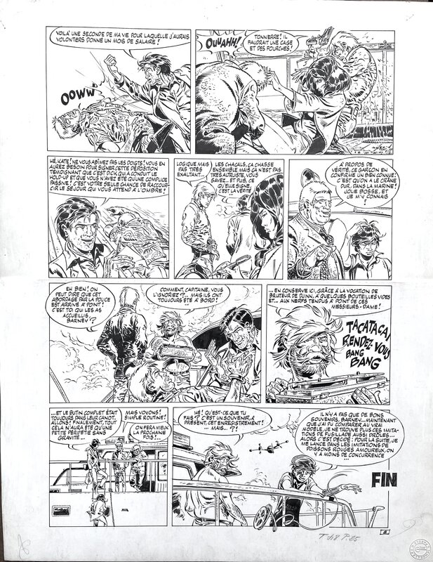 En vente - Hermann, Greg, BERNARD PRINCE BARNEY ET DJINN - Planche originale