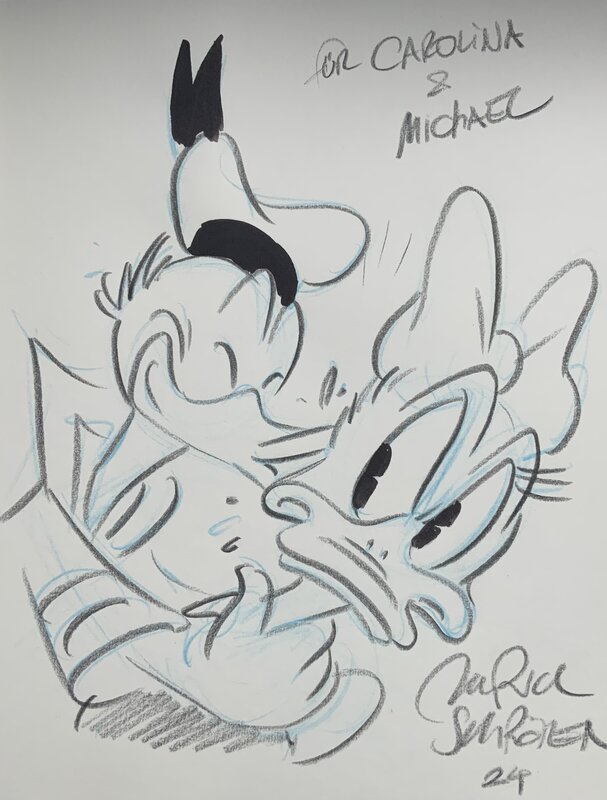 Donald und Daisy by Ulrich Schröder - Sketch