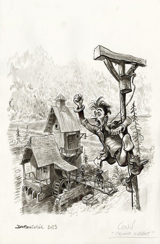 Nicolas Dumontheuil, Dessin original de couverture du Meunier Hurlant - Couverture originale