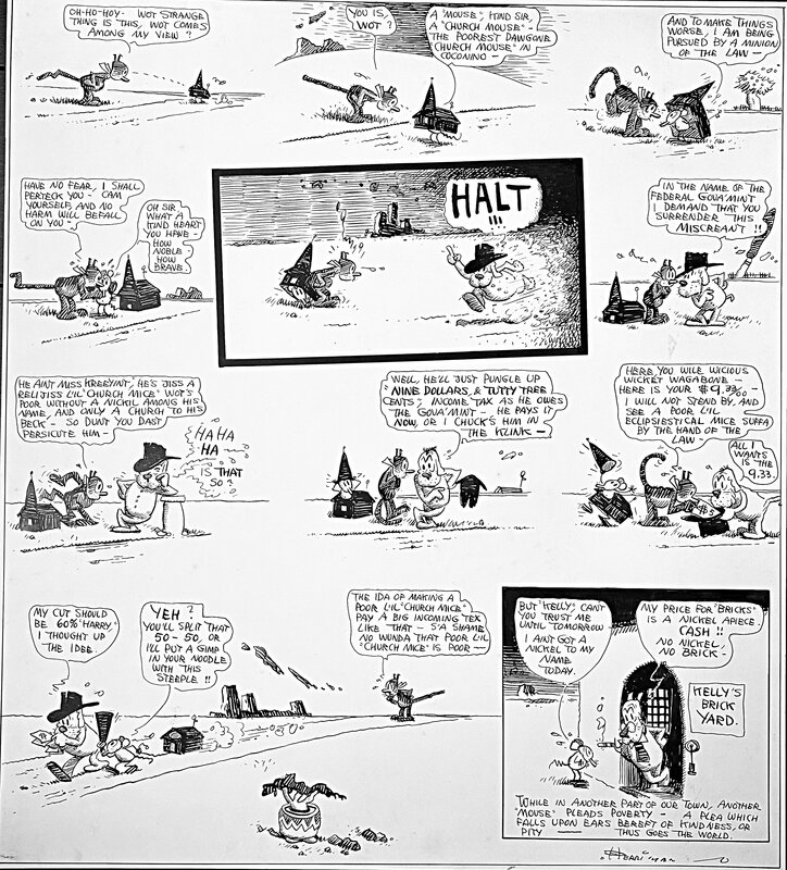 George Herriman, Krazy Kat Sunday Oct. 1922 - Planche originale