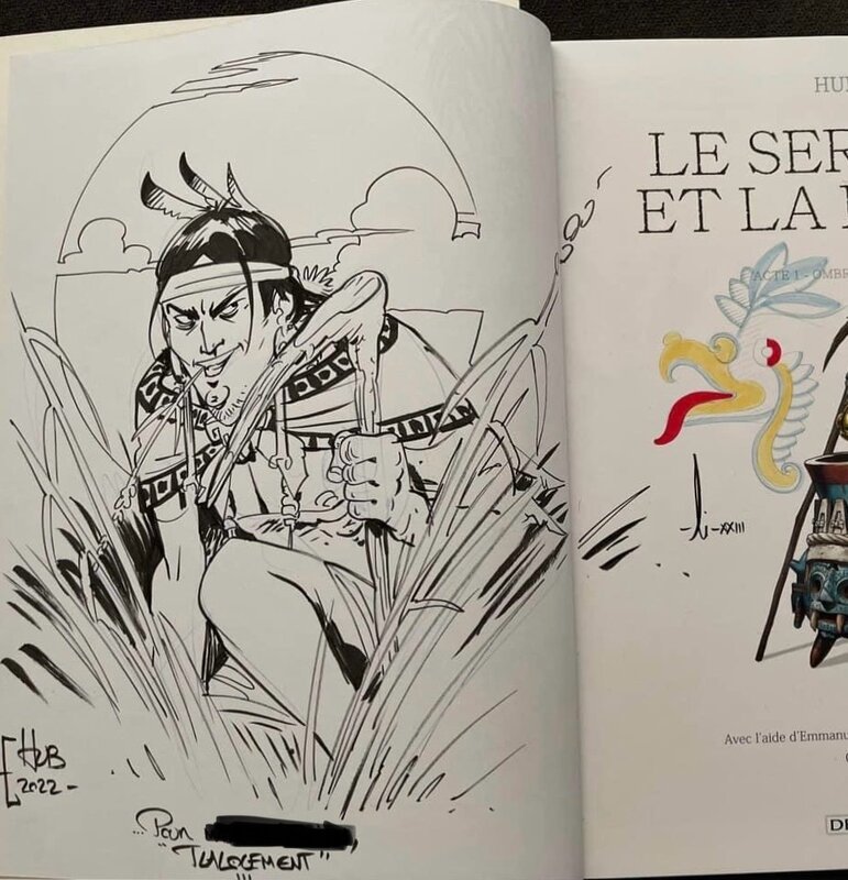 Hub, Li, Le Serpent et la Lance - Dédicace
