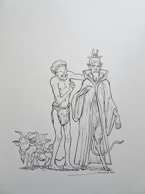 Lionel Richerand, L'enfer c'est les hôtes - Original Illustration