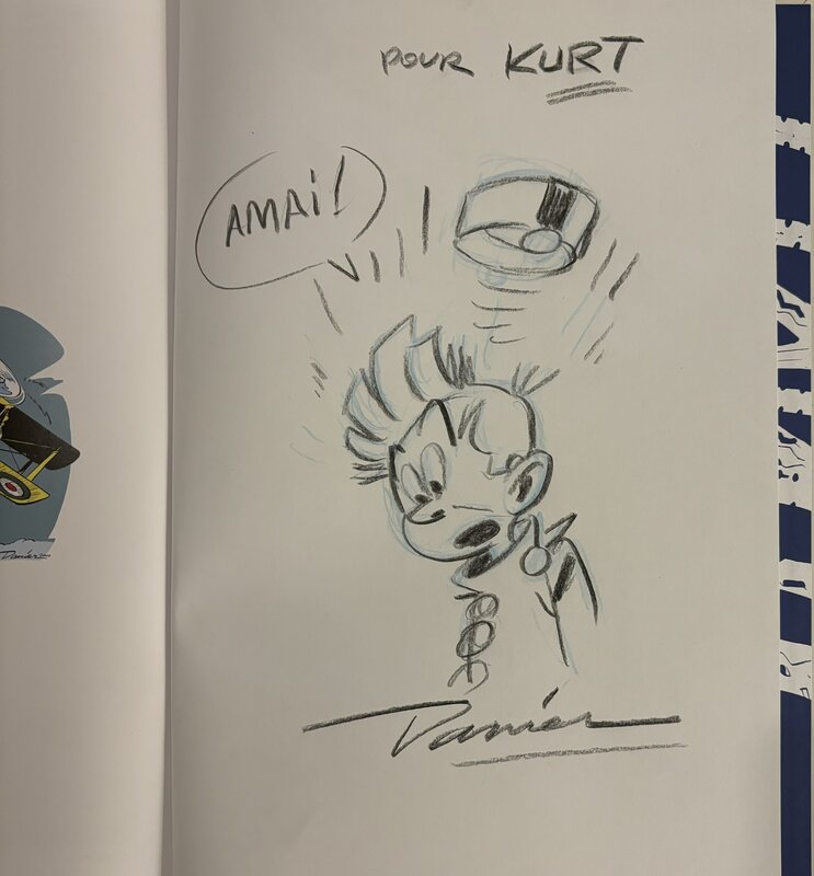 Dedicace Spirou par Daan Jippes - Planche originale