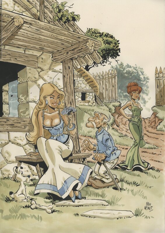 Hommage à Asterix by Félix Meynet - Original Illustration