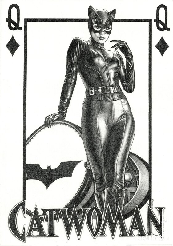 For sale - Catwoman by Oscar Garcia Calibos - Original Illustration