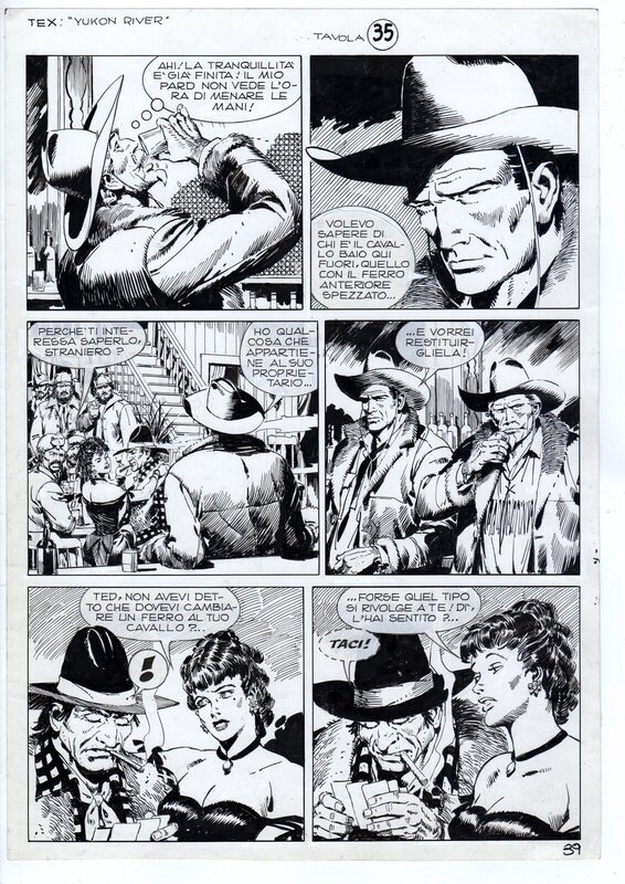 Miguel Angel Repetto, Tex n° 544 - Intrigo nel Klondike planche 35 (Bonelli) - Planche originale