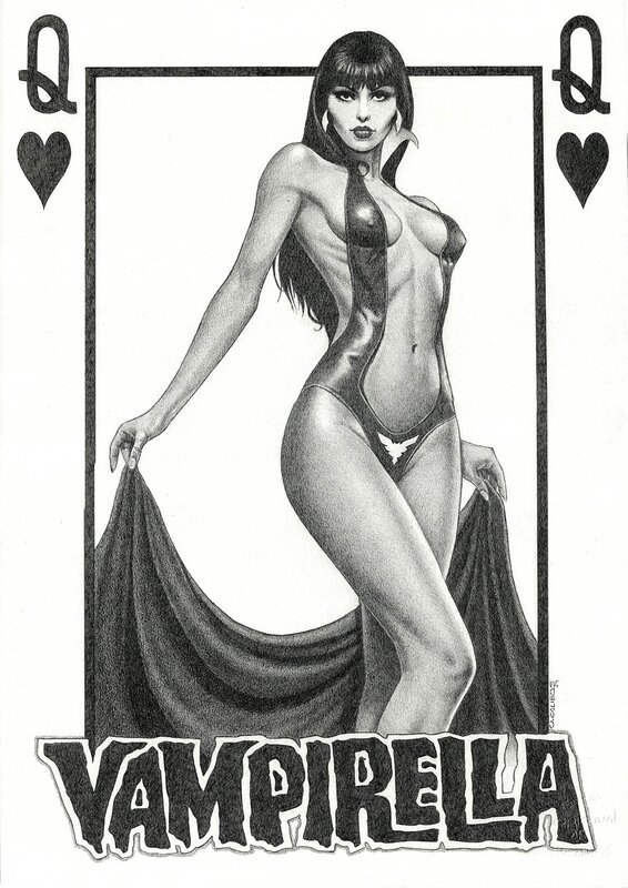 En vente - Vampirella par Oscar Garcia Calibos - Illustration originale