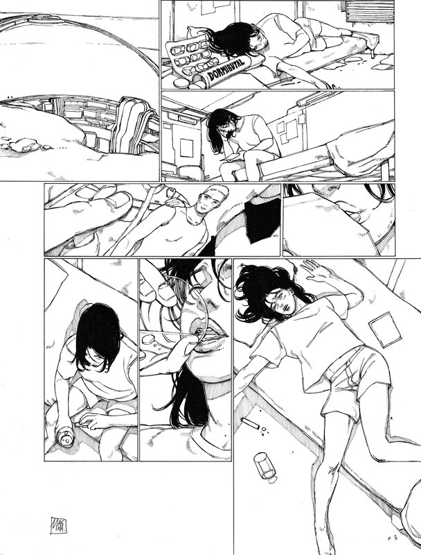 Masha Moran, Prendre la vague - Planche 12 - Illustration originale
