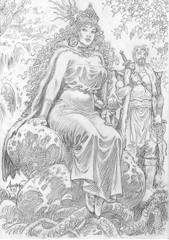Mara et Bragon par Mohamed Aouamri - Illustration originale