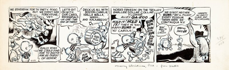 Walt Kelly, POGO XMAS DAILY 1949 - Comic Strip