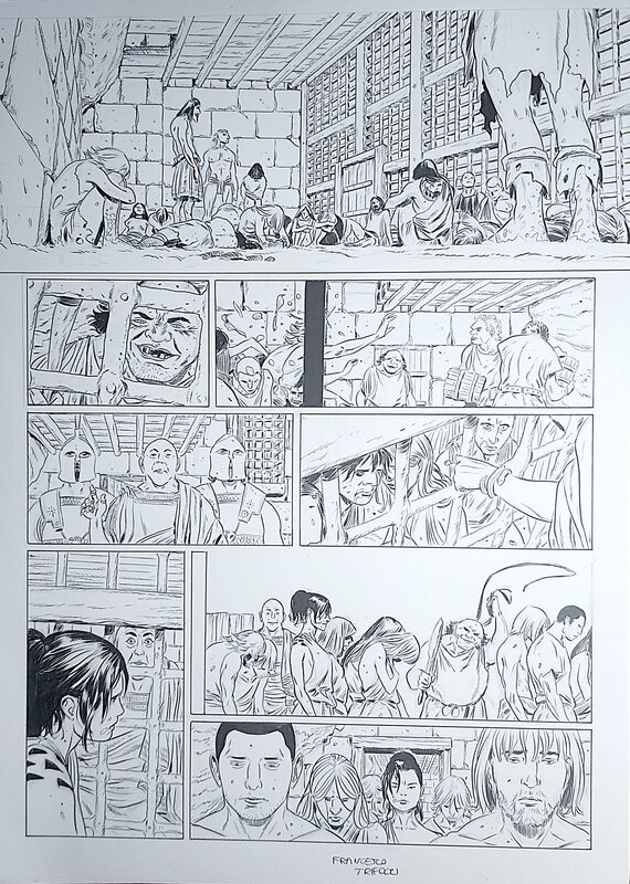 En vente - Les feux de Thésée par Francesco Trifogli - Planche originale