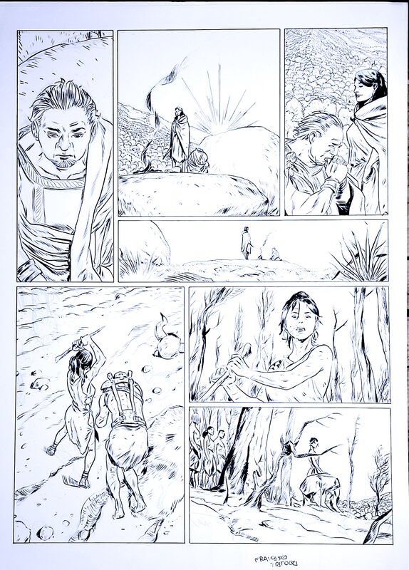 En vente - Les feux de Thésée par Francesco Trifogli - Planche originale