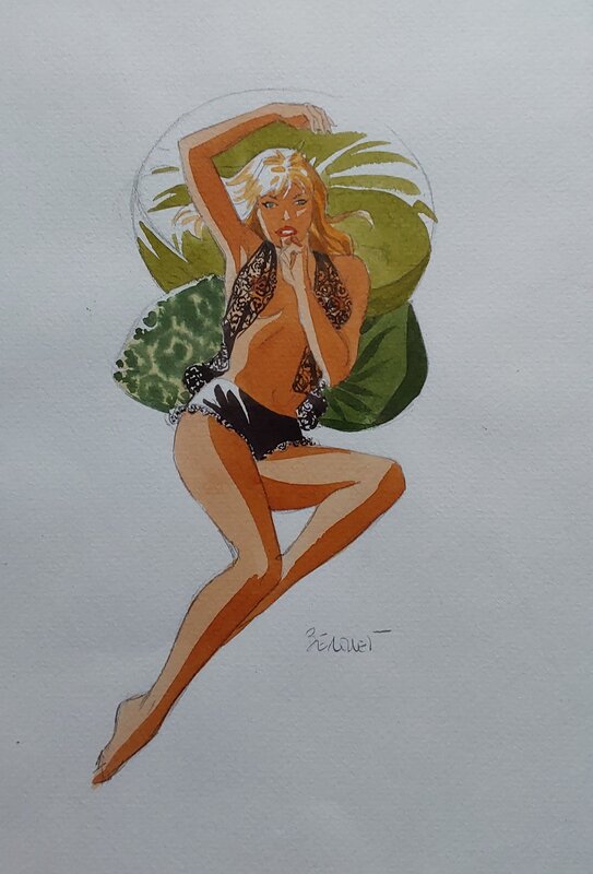 Pin-Up par Philippe Berthet - Illustration originale
