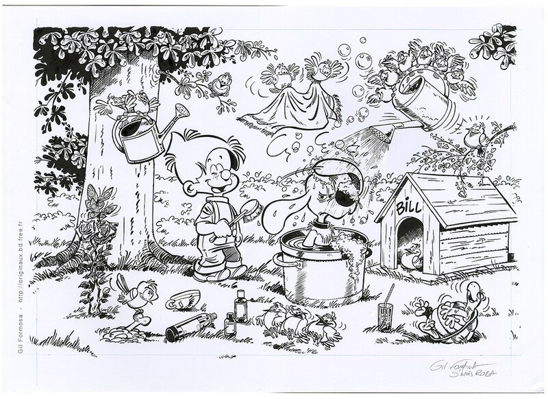 En vente - BOULE et BILL par Gil Formosa - Planche originale