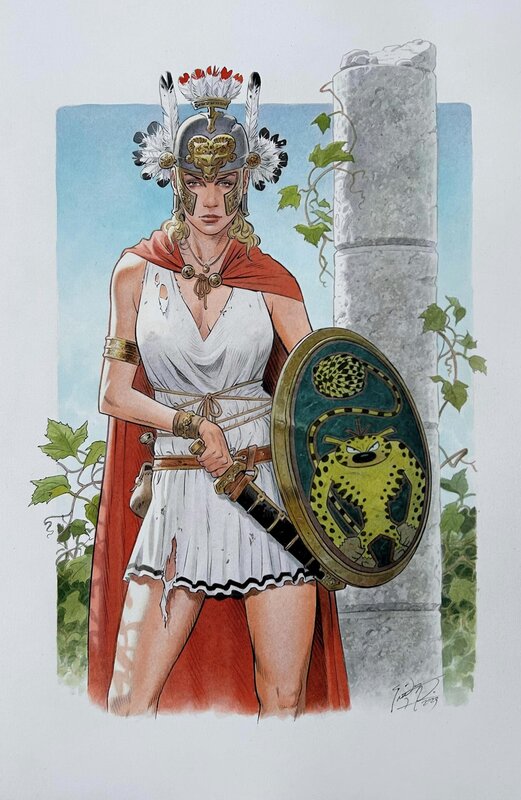 François Miville-Deschênes, Guerrière bouclier Marsu - Original Illustration