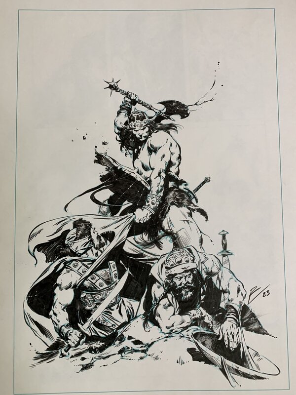 Roberto de la TORRE, The Savage Sword of Conan #1 pg5 - Illustration originale