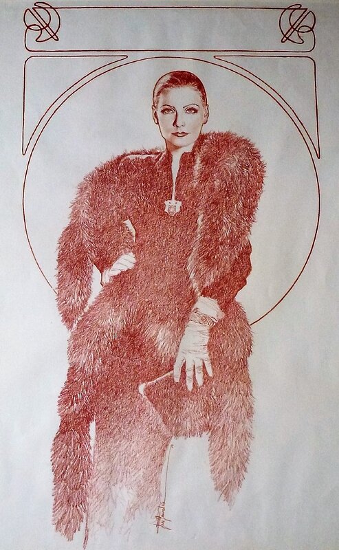 Greta Garbo par José González - Illustration originale
