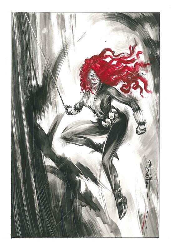 Black Widow by Saverio Tenuta - Original Illustration