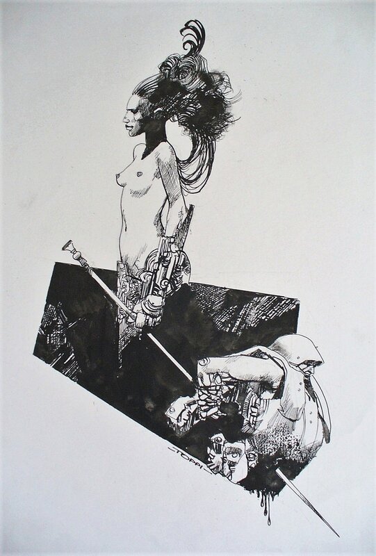 Sergio Toppi, Judith et Holopherne - Original Illustration