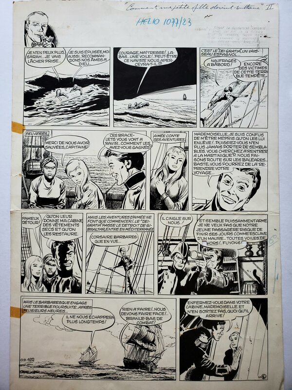 Gérald Forton, LES HISTOIRES DE L'ONCLE PAUL ! COMMENT UNE PETITE FILLE DEVINT SULTANE ? - Planche originale