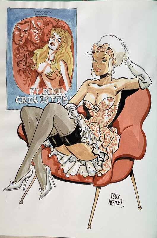 Mirabelle et Bardot by Félix Meynet - Original Illustration