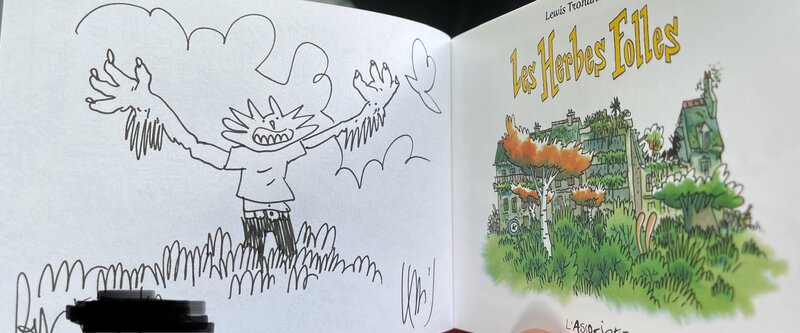 Les herbes folles par Lewis Trondheim - Dédicace