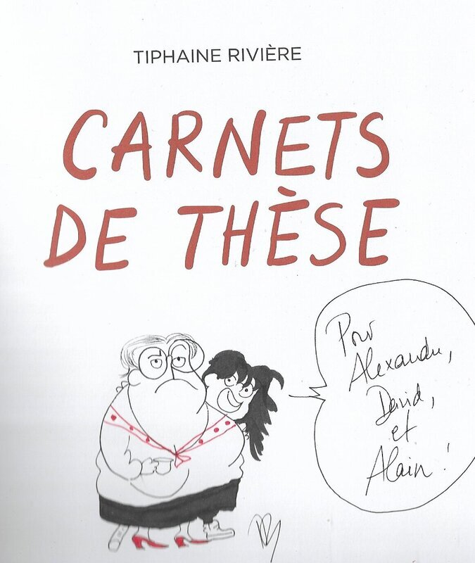 Thiphaine Rivière, Dédicace sur l'album Carnets de thèse - Dédicace