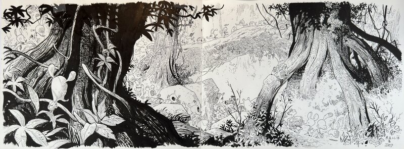 La traversée by Vincent Mallié, Zep - Original Illustration