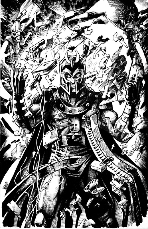 En vente - Magneto par Claude Pelet - Illustration originale