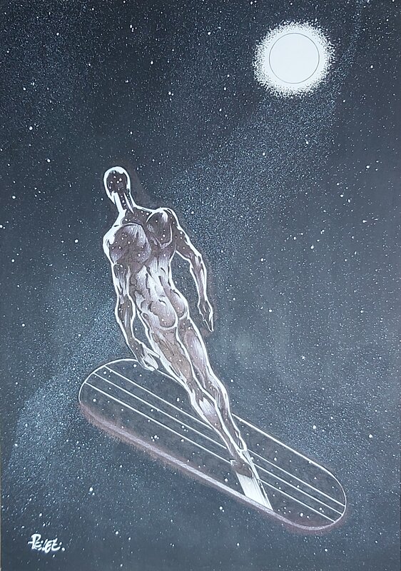 En vente - Silver SURFER par Claude Pelet - Illustration originale
