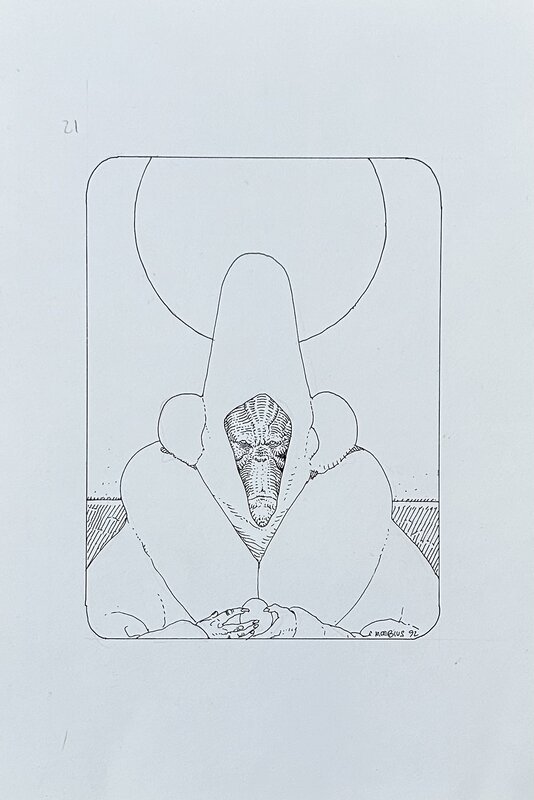 Trading card #21 by Moebius - Original Illustration