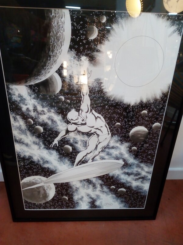 Planche originale silver surfer format A2 / jean yves mitton - Original Illustration