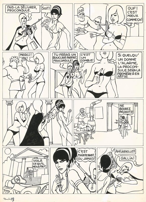 Guy Peellaert, The Adventures of Jodelle by Guy Peelearte - Comic Strip