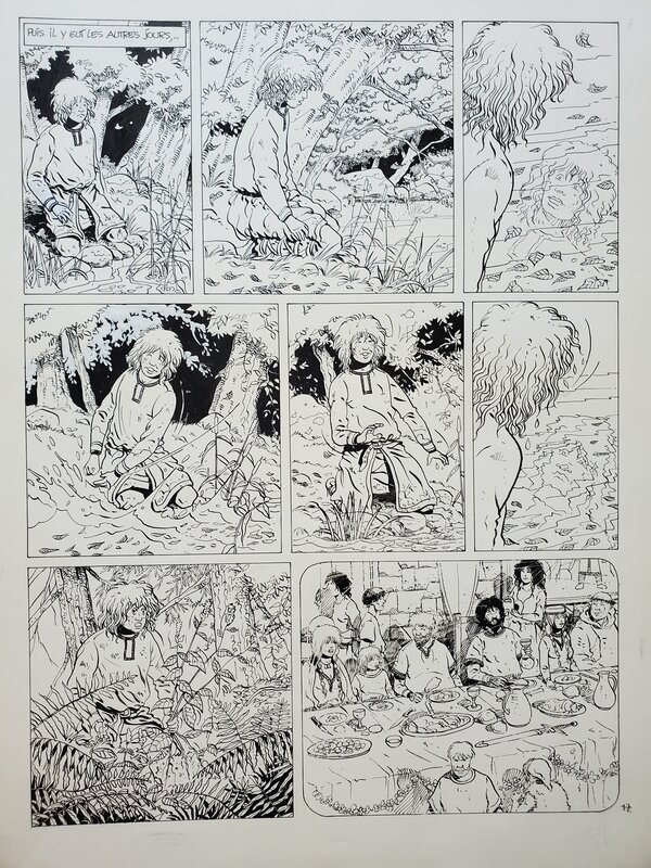 Thierry Cayman, SYLVAIN DE ROCHEFORT   T1 L'EAU ET LE SANG - Planche originale
