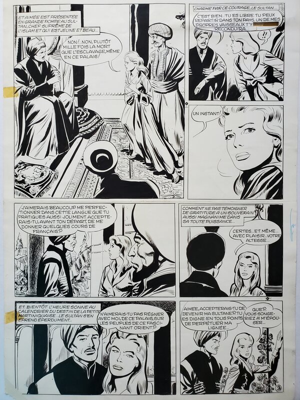 Gérald Forton, LES HISTOIRES DE L'ONCLE PAUL : COMMENT UNE PETITE FILLE DEVINT SULTANE ? - Planche originale