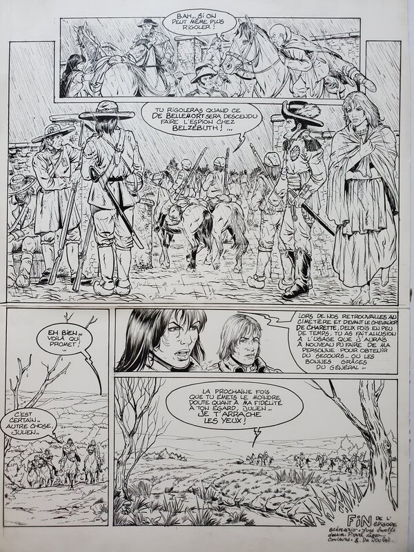 Pierre Legein, Yves Swolfs, DAMPIERRE   T8 LE TRESOR DE LA GUYONNIERE - Planche originale
