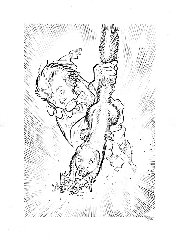 En vente - Bruno Maïorana, Garulfo - Exposition 2024 - réf14 - Illustration originale