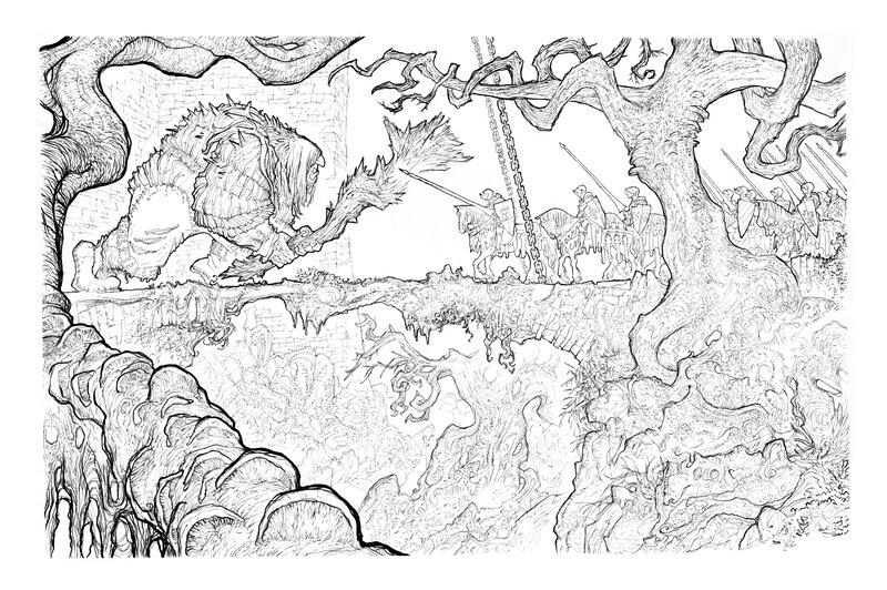 For sale - Garulfo - réfB01 by Bruno Maïorana - Original Illustration