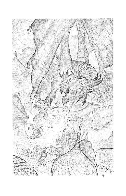 For sale - Garulfo - réfB02 by Bruno Maïorana - Original Illustration