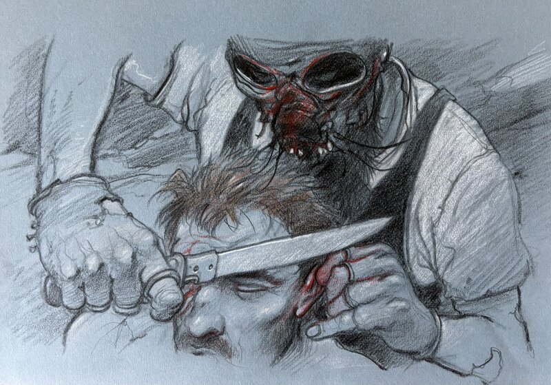 Enki Bilal, La couleur de l’air le cannibale - Original Illustration