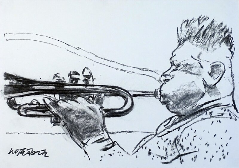 En vente - Le Trompettiste par Tanino Liberatore - Illustration originale